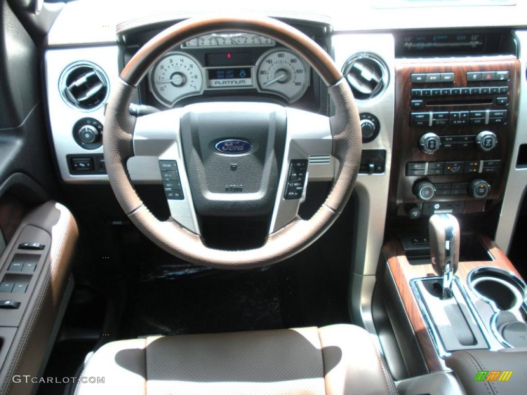 2010 F150 Platinum SuperCrew 4x4 - Sterling Grey Metallic / Sienna Brown Leather/Black photo #7