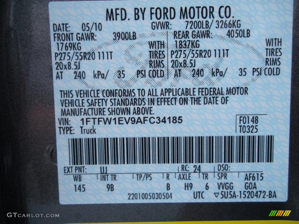 2010 F150 Platinum SuperCrew 4x4 - Sterling Grey Metallic / Sienna Brown Leather/Black photo #13