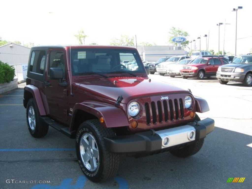 2009 Wrangler Sahara 4x4 - Red Rock Crystal Pearl Coat / Dark Slate Gray/Medium Slate Gray photo #1