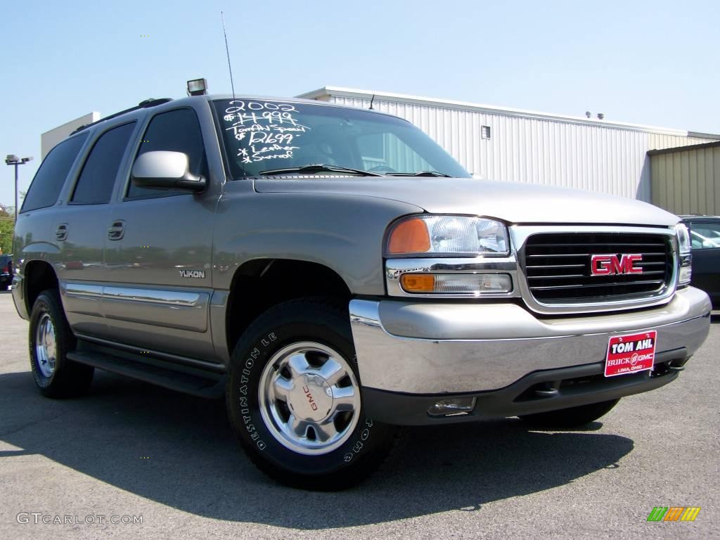 2002 Yukon SLT 4x4 - Pewter Metallic / Pewter/Shale photo #8