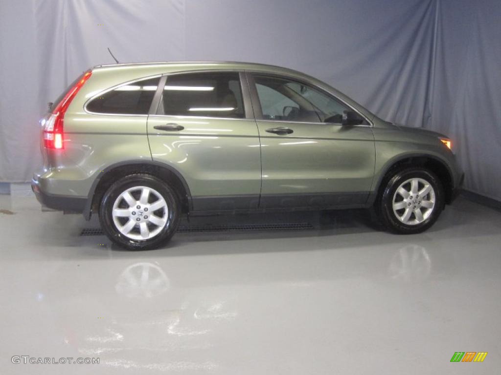 2008 CR-V EX 4WD - Green Tea Metallic / Ivory photo #4