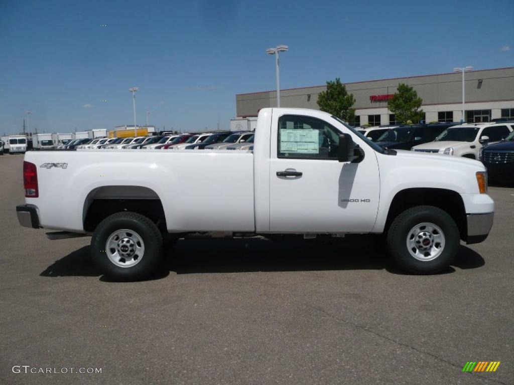 2010 Sierra 3500HD Work Truck Regular Cab 4x4 - Summit White / Dark Titanium photo #3