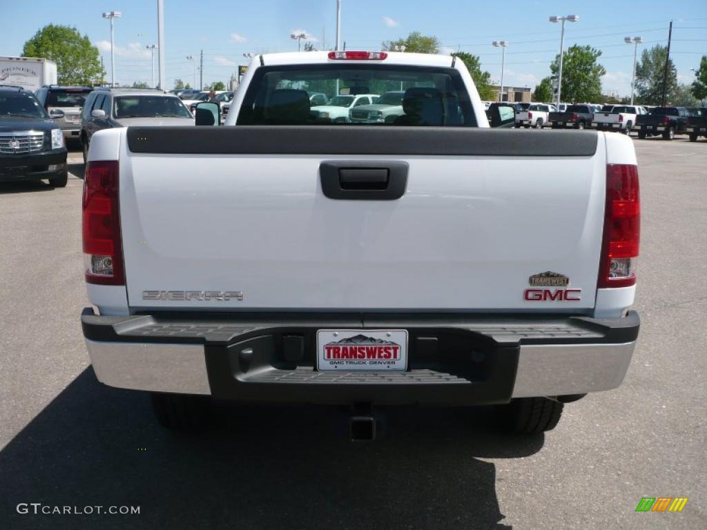 2010 Sierra 3500HD Work Truck Regular Cab 4x4 - Summit White / Dark Titanium photo #4