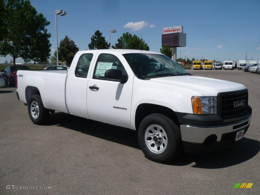 2010 Sierra 1500 Extended Cab 4x4 - Summit White / Dark Titanium photo #1