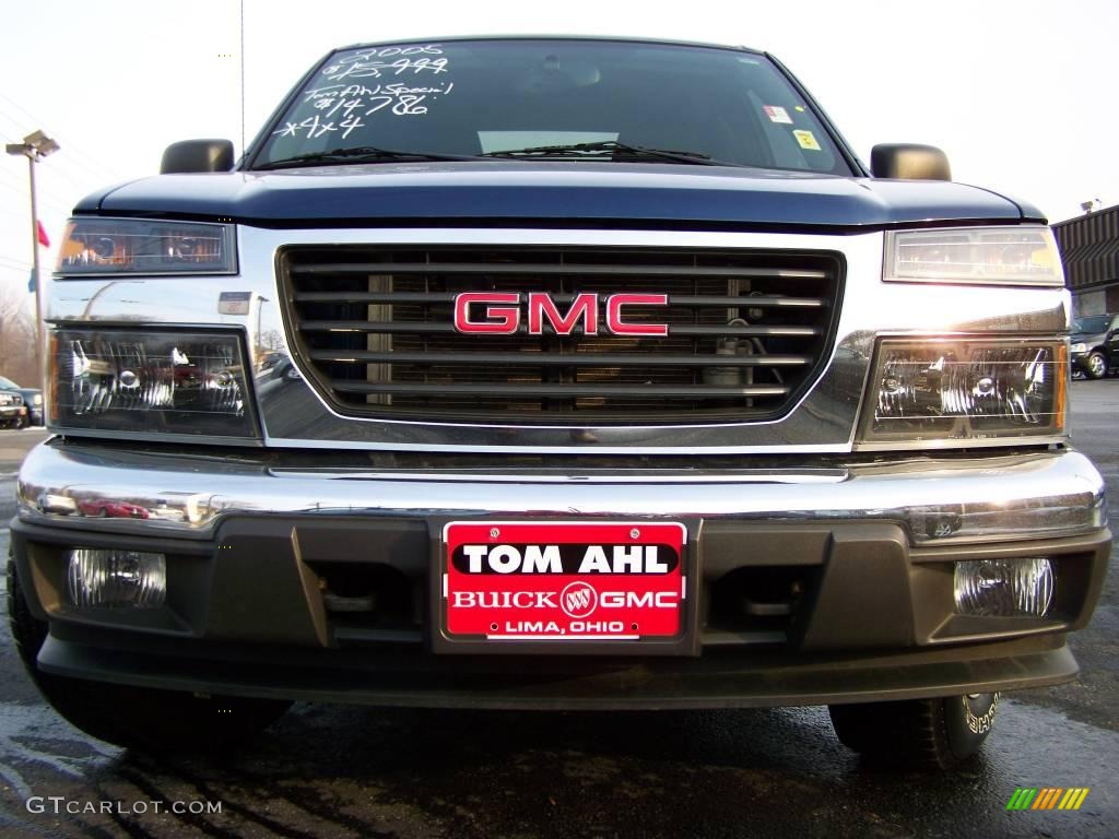 2005 Canyon SL Extended Cab 4x4 - Superior Blue Metallic / Dark Pewter photo #3