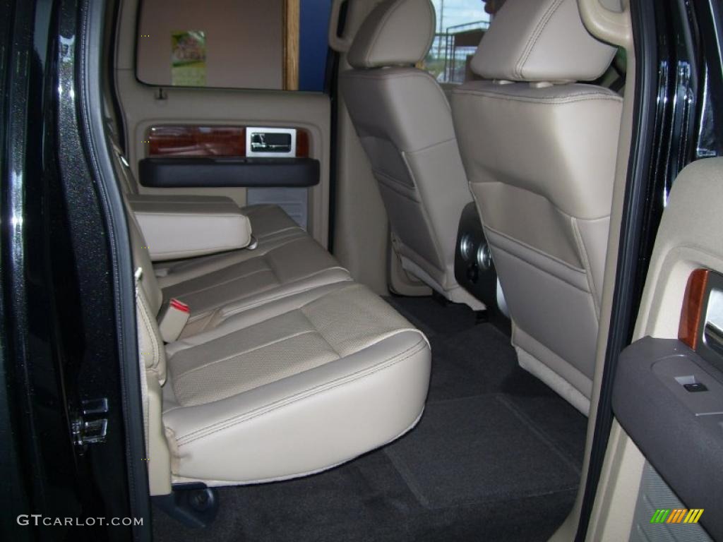 2010 F150 Lariat SuperCrew 4x4 - Tuxedo Black / Tan photo #7