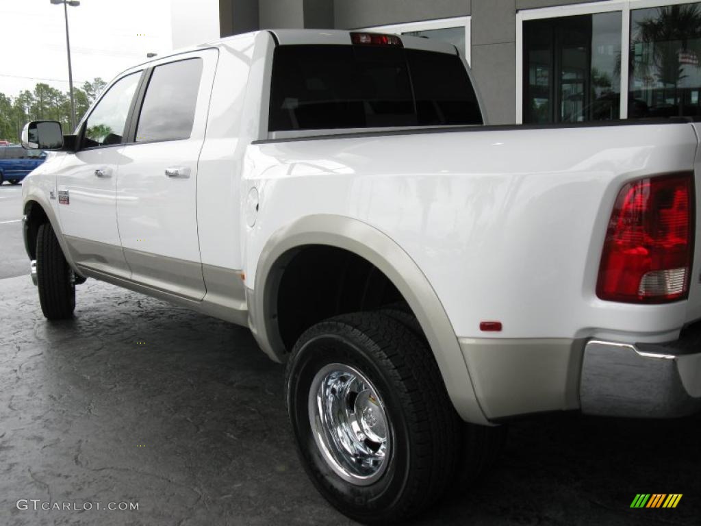 2010 Ram 3500 Laramie Mega Cab 4x4 Dually - Bright White / Dark Slate photo #7