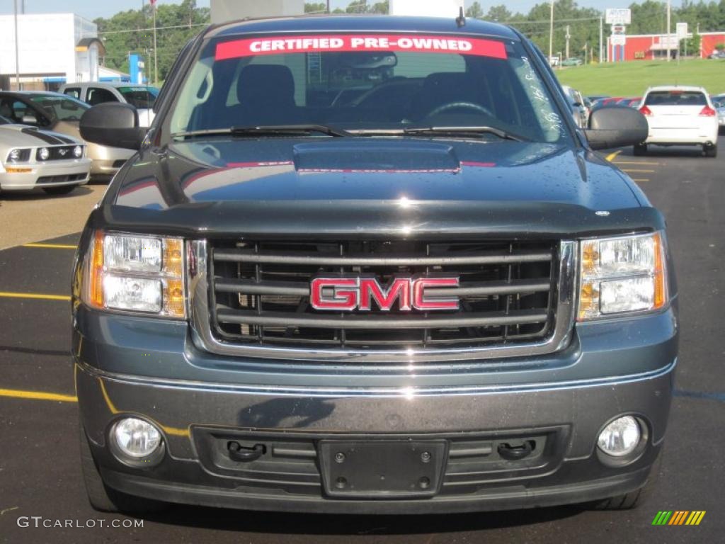 2008 Sierra 1500 SLE Crew Cab - Stealth Gray Metallic / Ebony photo #7