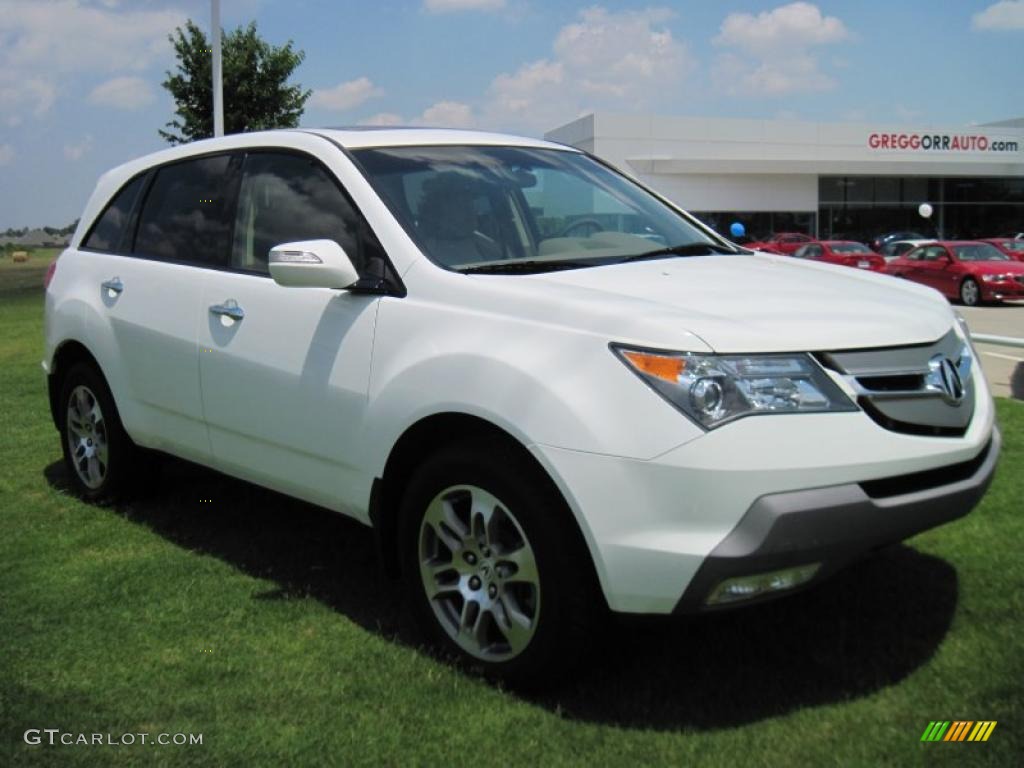 2007 MDX Technology - Aspen White Pearl / Parchment photo #2