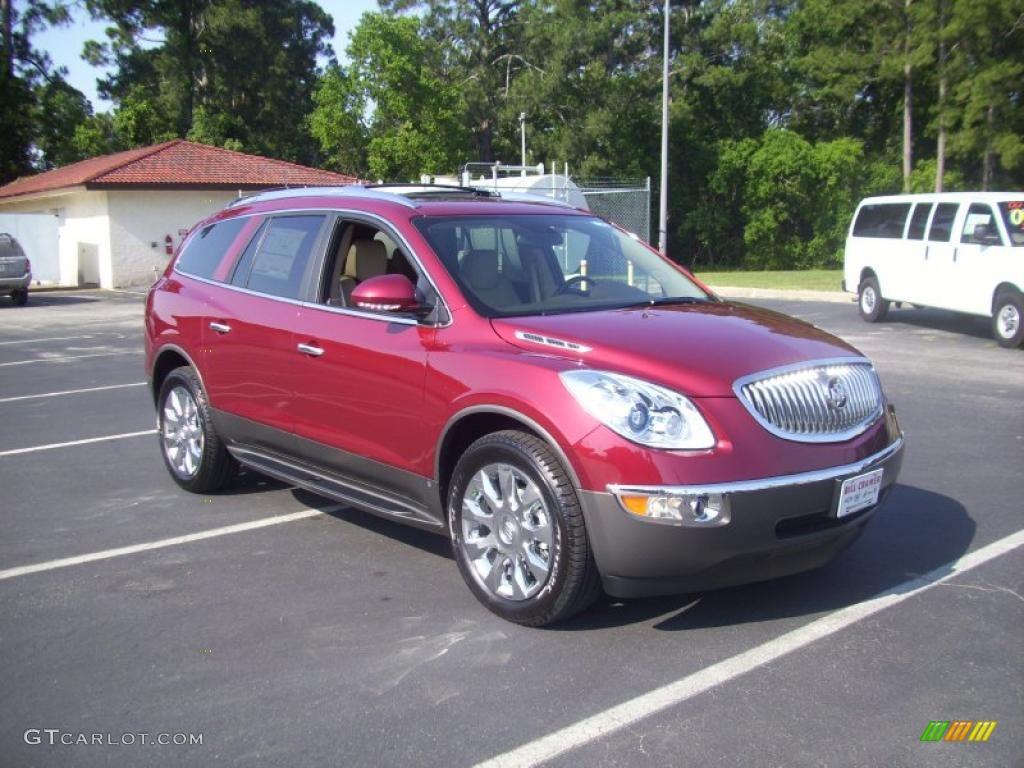 2010 Enclave CXL - Red Jewel Tintcoat / Cashmere/Cocoa photo #17