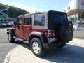 2008 Red Rock Crystal Pearl Jeep Wrangler Unlimited X 4x4  photo #2