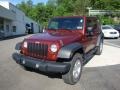 2008 Red Rock Crystal Pearl Jeep Wrangler Unlimited X 4x4  photo #8