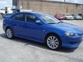 2009 Octane Blue Pearl Mitsubishi Lancer GTS  photo #3