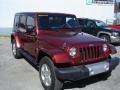 2008 Red Rock Crystal Pearl Jeep Wrangler Unlimited Sahara 4x4  photo #2