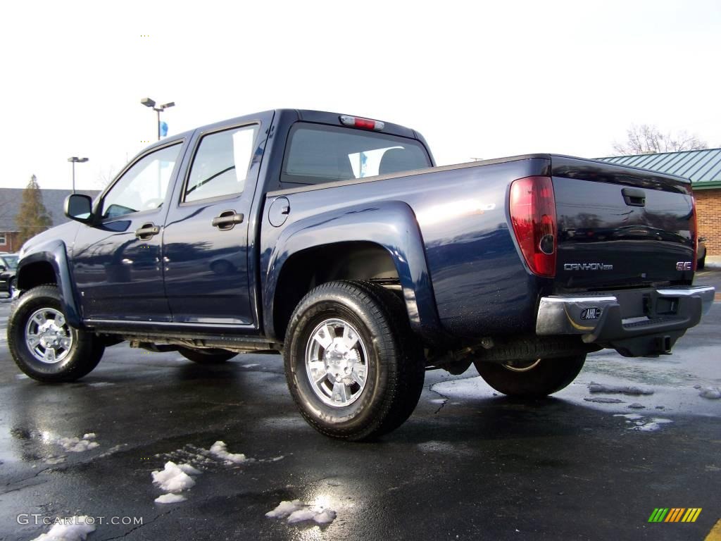 2008 Canyon SLE Crew Cab 4x4 - Midnight Blue Metallic / Ebony photo #7
