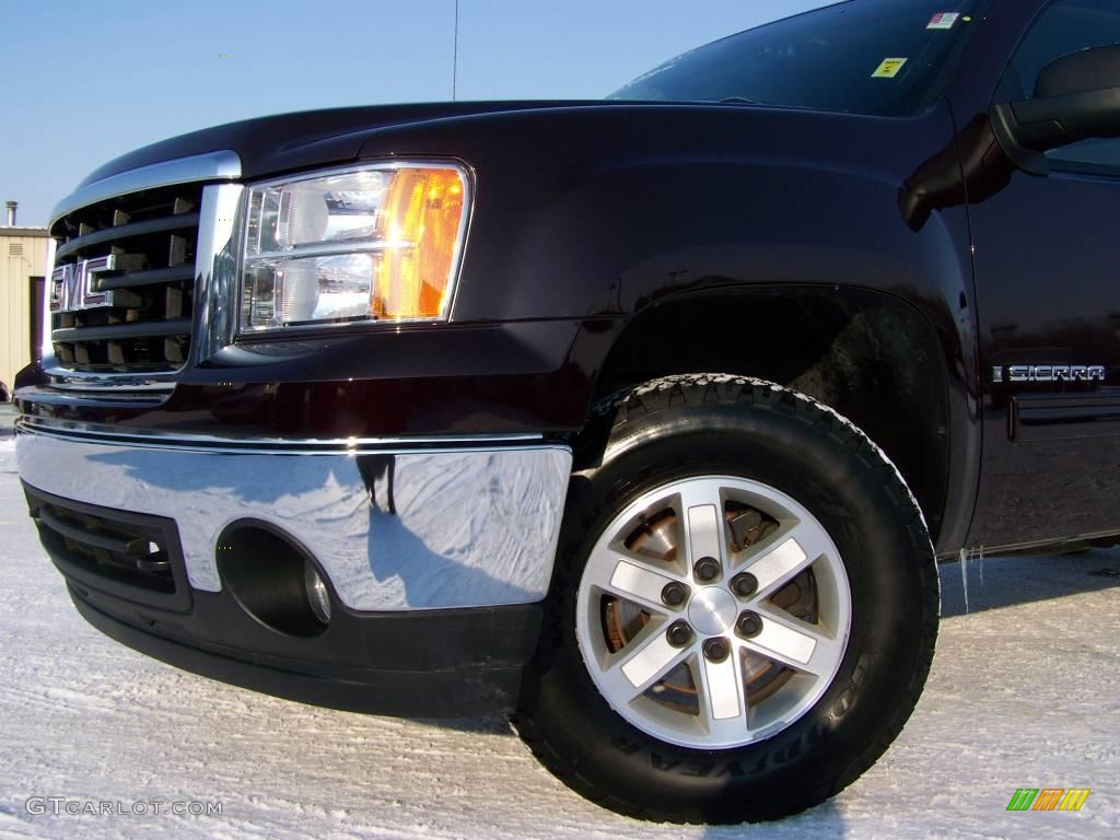2008 Sierra 1500 SLE Extended Cab - Dark Crimson Metallic / Ebony photo #2