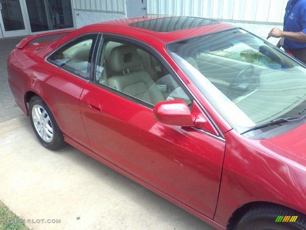 2002 Accord EX V6 Coupe - Firepepper Red Pearl / Ivory photo #21