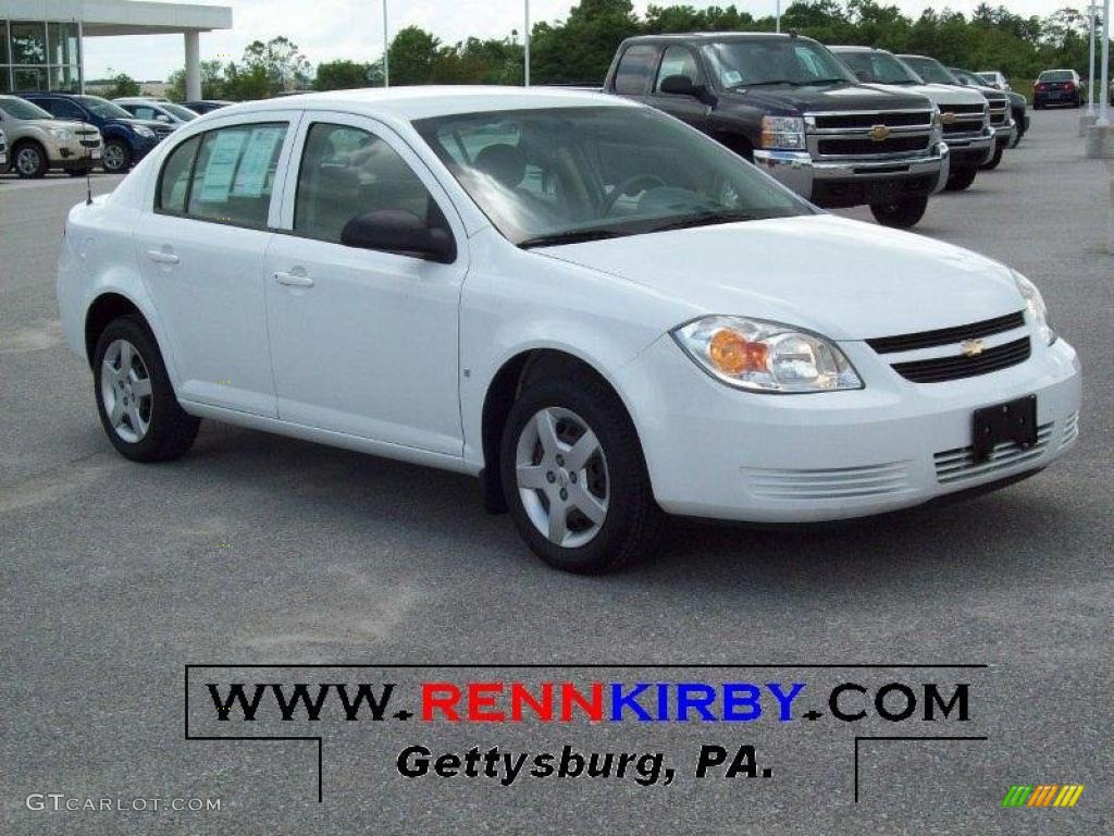 2007 Cobalt LS Sedan - Summit White / Gray photo #1