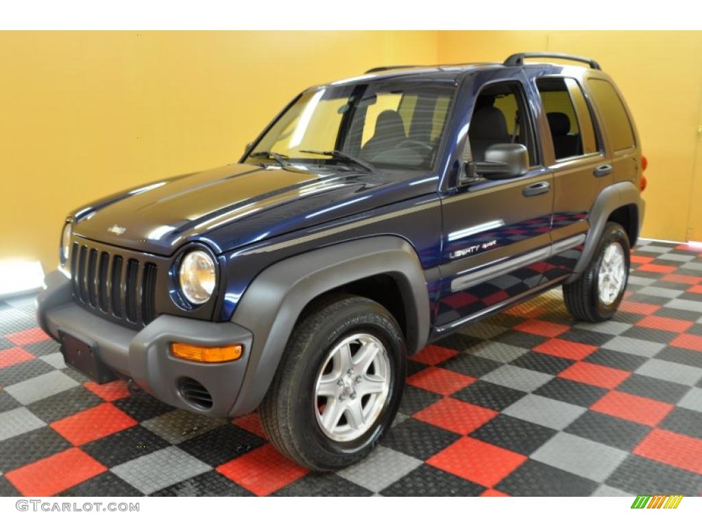 2002 Liberty Sport 4x4 - Patriot Blue Pearlcoat / Dark Slate Gray photo #3