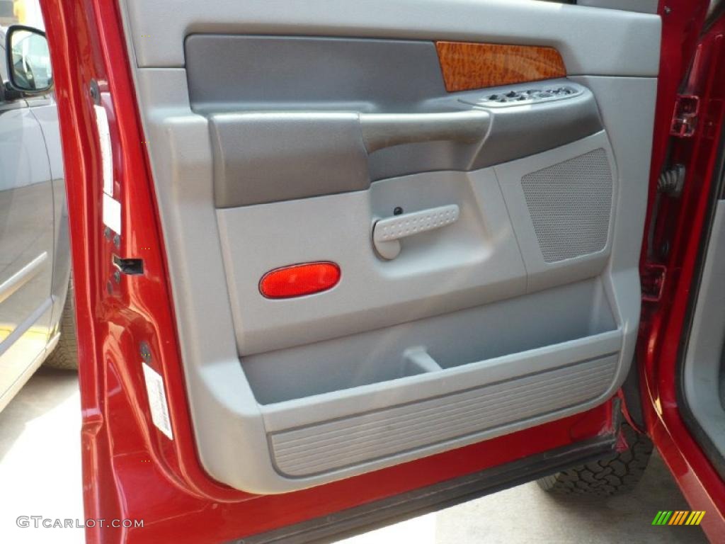2007 Ram 3500 Laramie Quad Cab 4x4 - Inferno Red Crystal Pearl / Medium Slate Gray photo #17