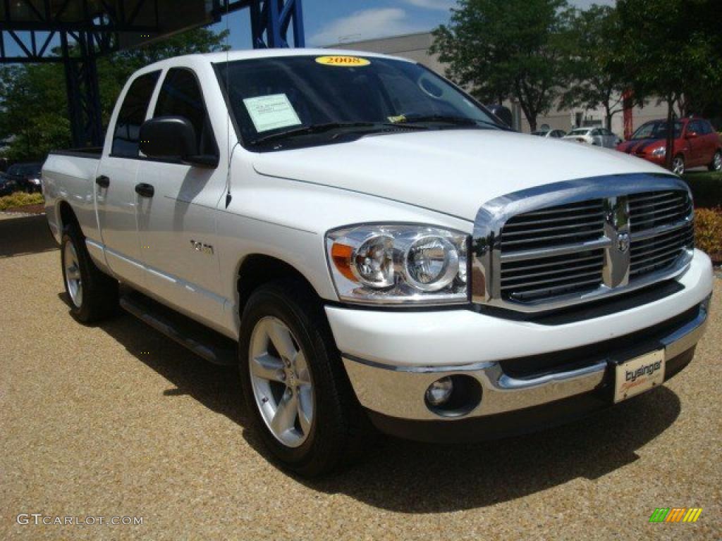 2008 Ram 1500 Lone Star Edition Quad Cab - Bright White / Medium Slate Gray photo #7