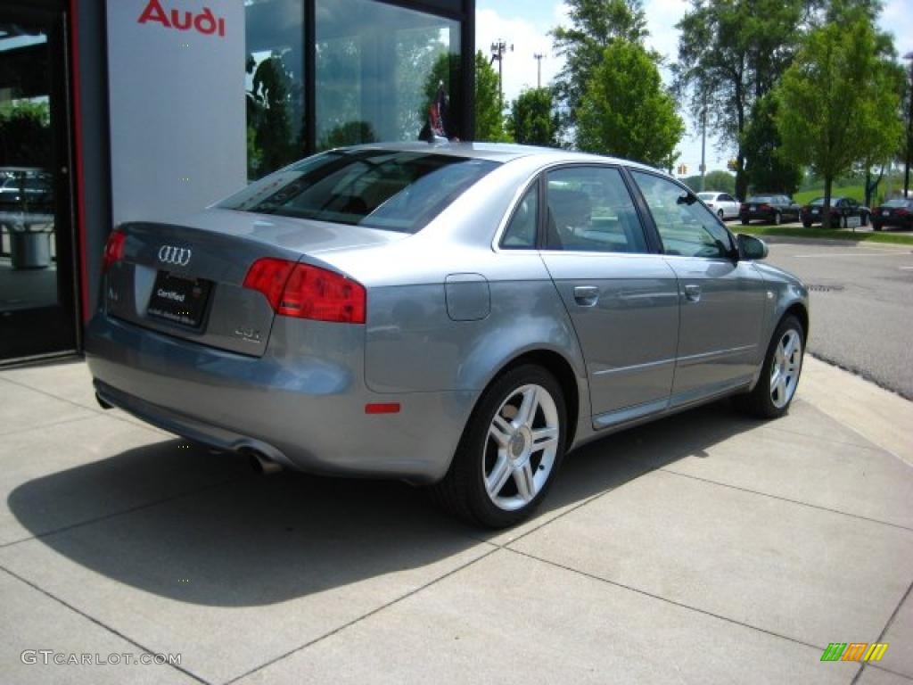 2008 A4 2.0T quattro Sedan - Quartz Grey Metallic / Black photo #6