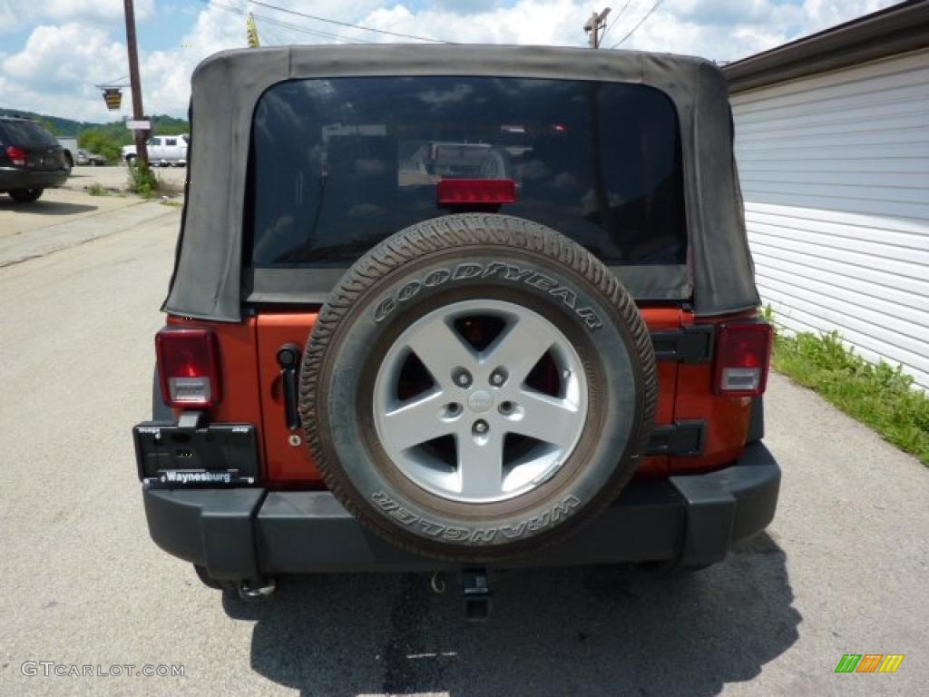 2009 Wrangler X 4x4 - Sunburst Orange Pearl Coat / Dark Slate Gray/Medium Slate Gray photo #4