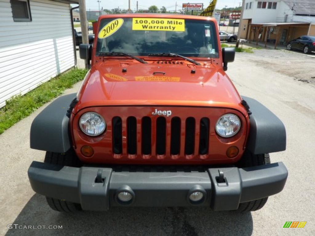 2009 Wrangler X 4x4 - Sunburst Orange Pearl Coat / Dark Slate Gray/Medium Slate Gray photo #7