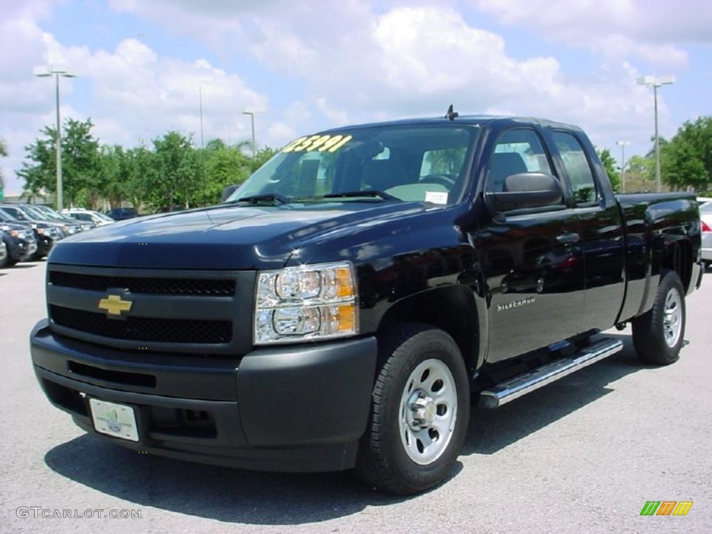 2010 Silverado 1500 Extended Cab - Black / Dark Titanium photo #14