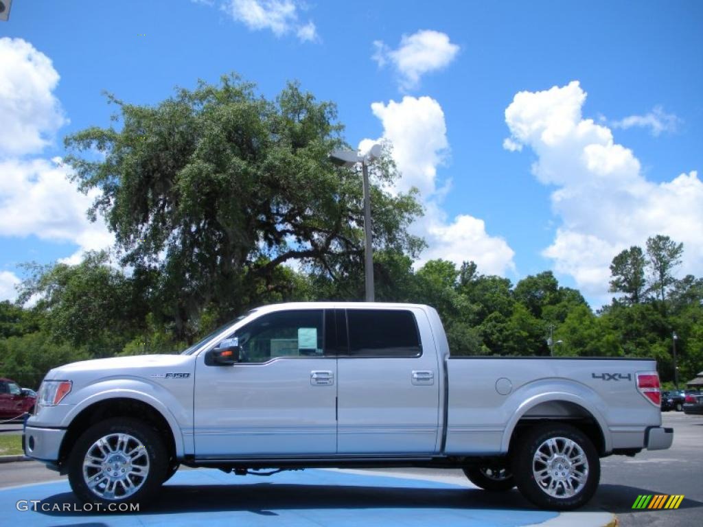 2010 F150 Platinum SuperCrew 4x4 - Ingot Silver Metallic / Sienna Brown Leather/Black photo #2