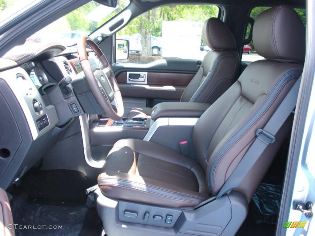 2010 F150 Platinum SuperCrew 4x4 - Ingot Silver Metallic / Sienna Brown Leather/Black photo #5