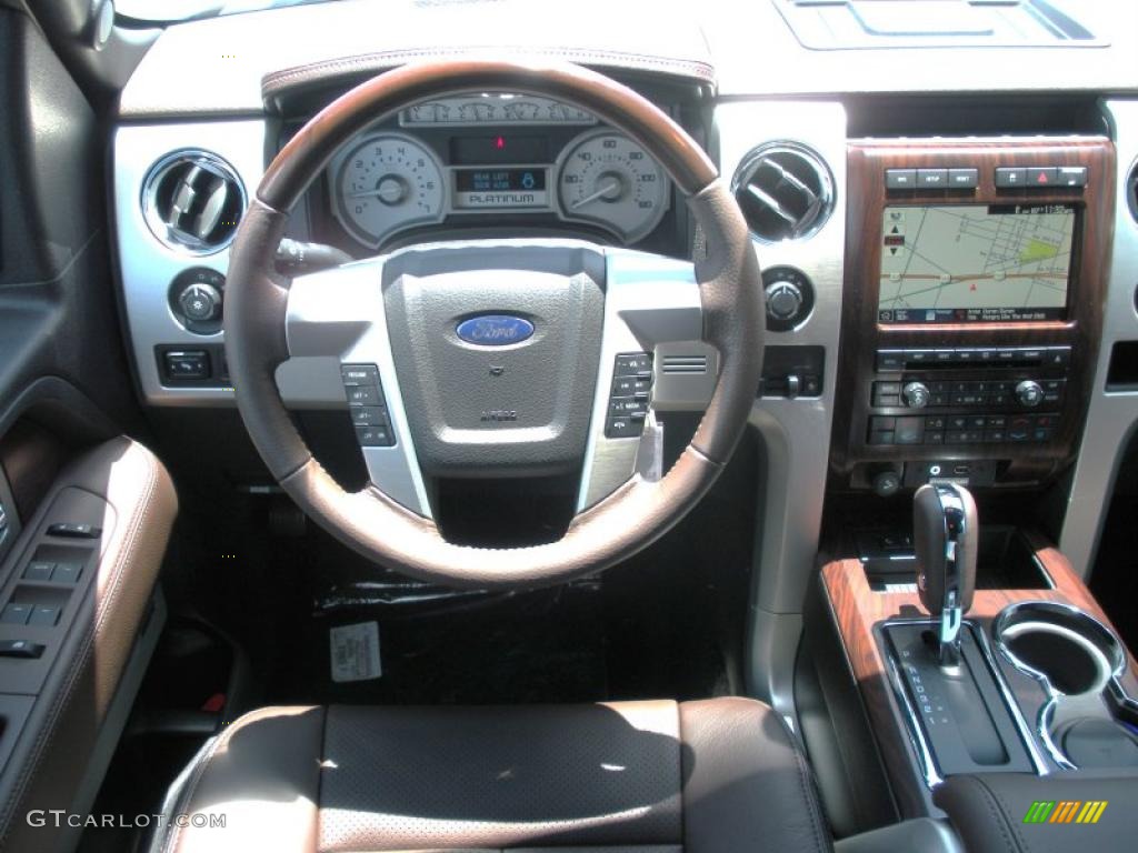 2010 F150 Platinum SuperCrew 4x4 - Ingot Silver Metallic / Sienna Brown Leather/Black photo #7