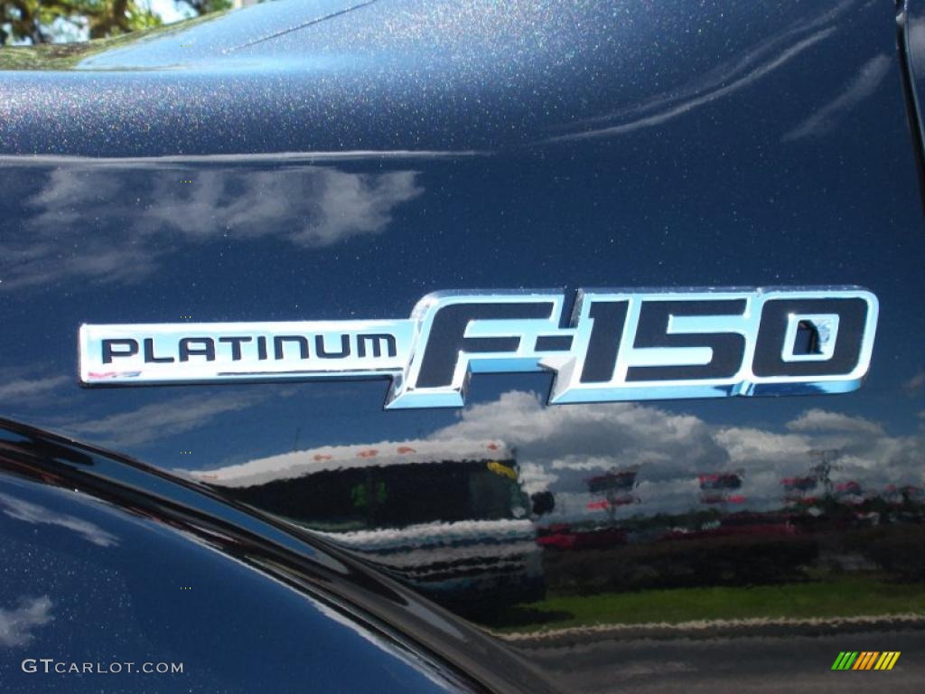 2010 F150 Platinum SuperCrew 4x4 - Tuxedo Black / Medium Stone Leather/Sienna Brown photo #4