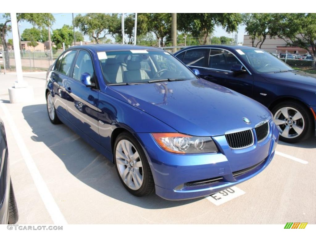 2007 3 Series 328i Sedan - Montego Blue Metallic / Grey photo #5