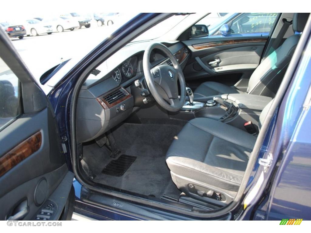 2008 5 Series 528i Sedan - Monaco Blue Metallic / Black photo #2