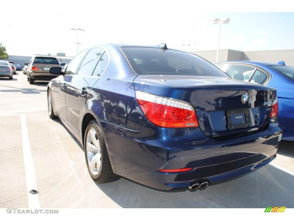 2008 5 Series 528i Sedan - Monaco Blue Metallic / Black photo #3
