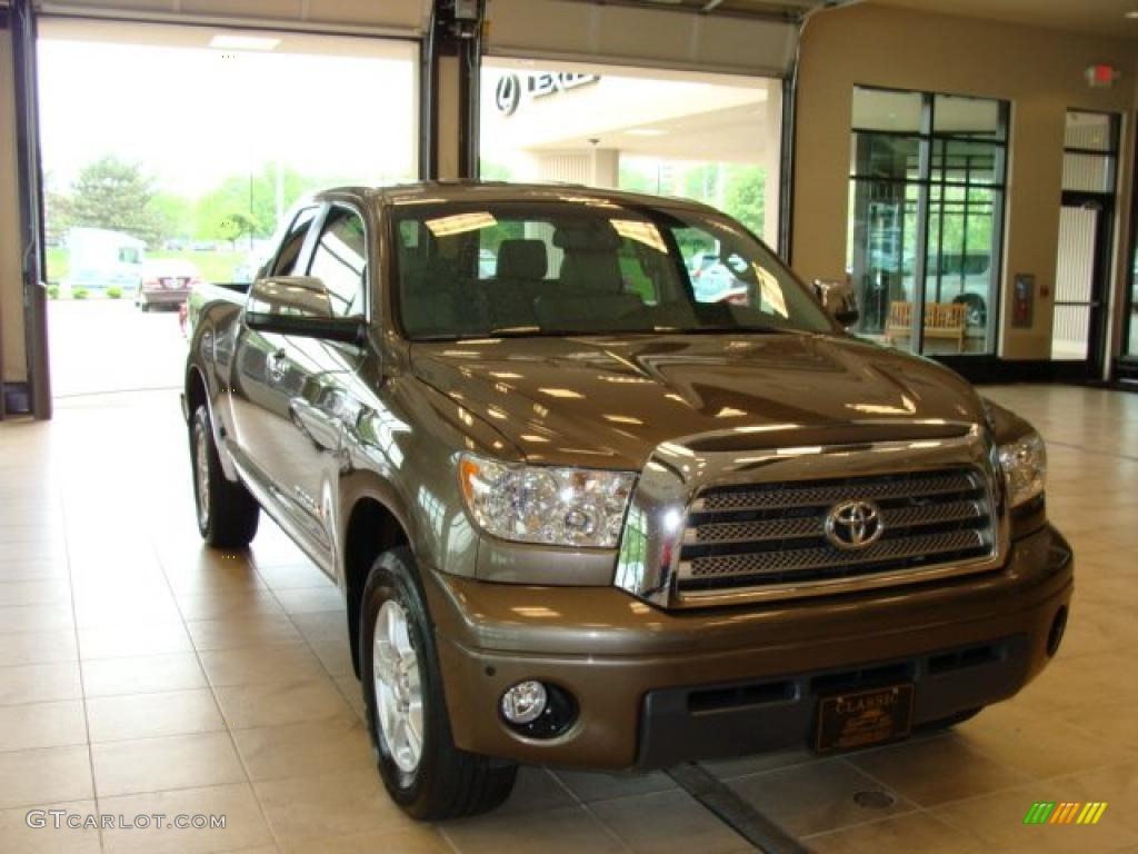 2007 Tundra Limited Double Cab - Pyrite Mica / Beige photo #3