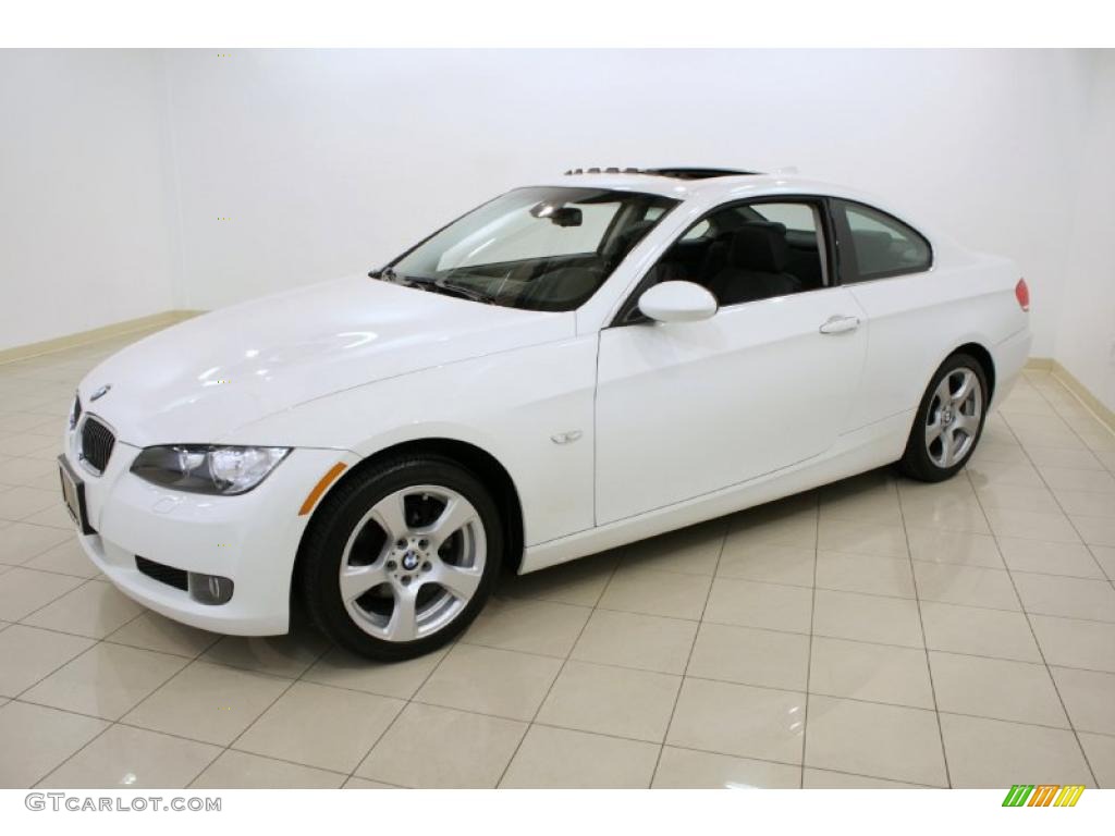 2007 3 Series 328xi Coupe - Alpine White / Black photo #3