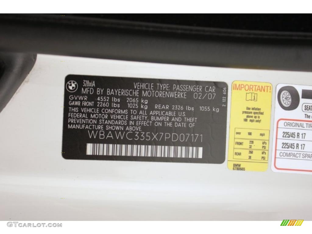 2007 3 Series 328xi Coupe - Alpine White / Black photo #26