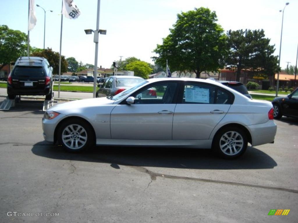 2007 3 Series 328xi Sedan - Titanium Silver Metallic / Black photo #2