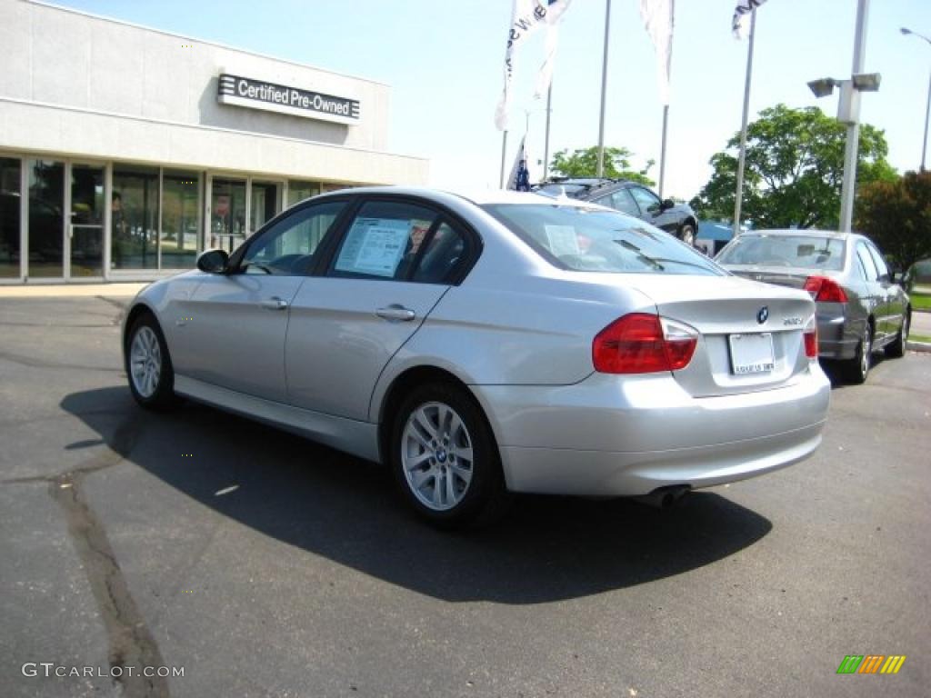 2007 3 Series 328xi Sedan - Titanium Silver Metallic / Black photo #3