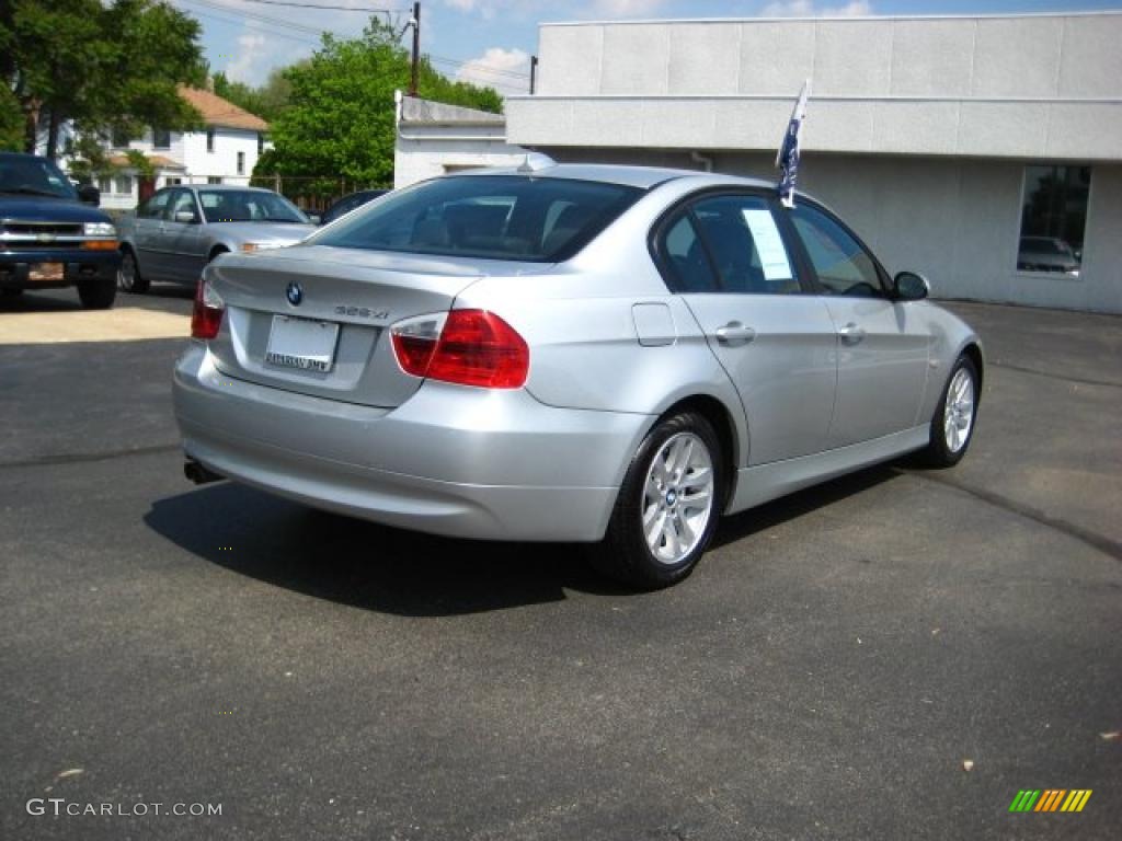 2007 3 Series 328xi Sedan - Titanium Silver Metallic / Black photo #5