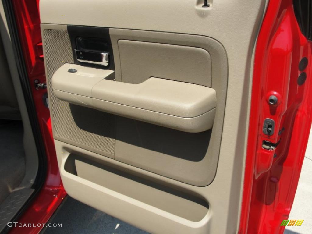 2005 F150 XLT SuperCrew - Bright Red / Tan photo #28