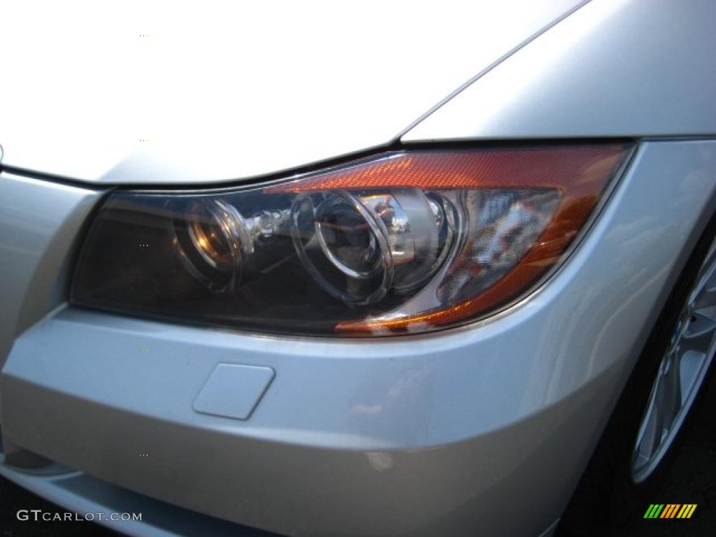 2007 3 Series 328xi Sedan - Titanium Silver Metallic / Black photo #9