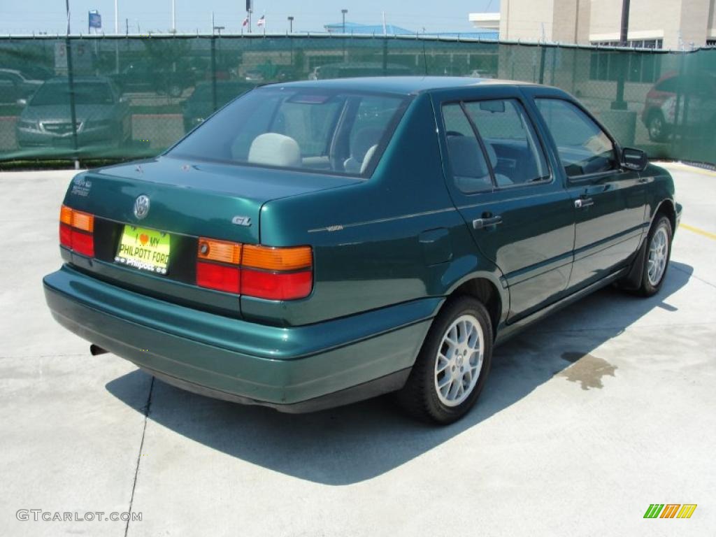 1997 Jetta GL Sedan - Classic Green Pearl Metallic / Grey photo #3
