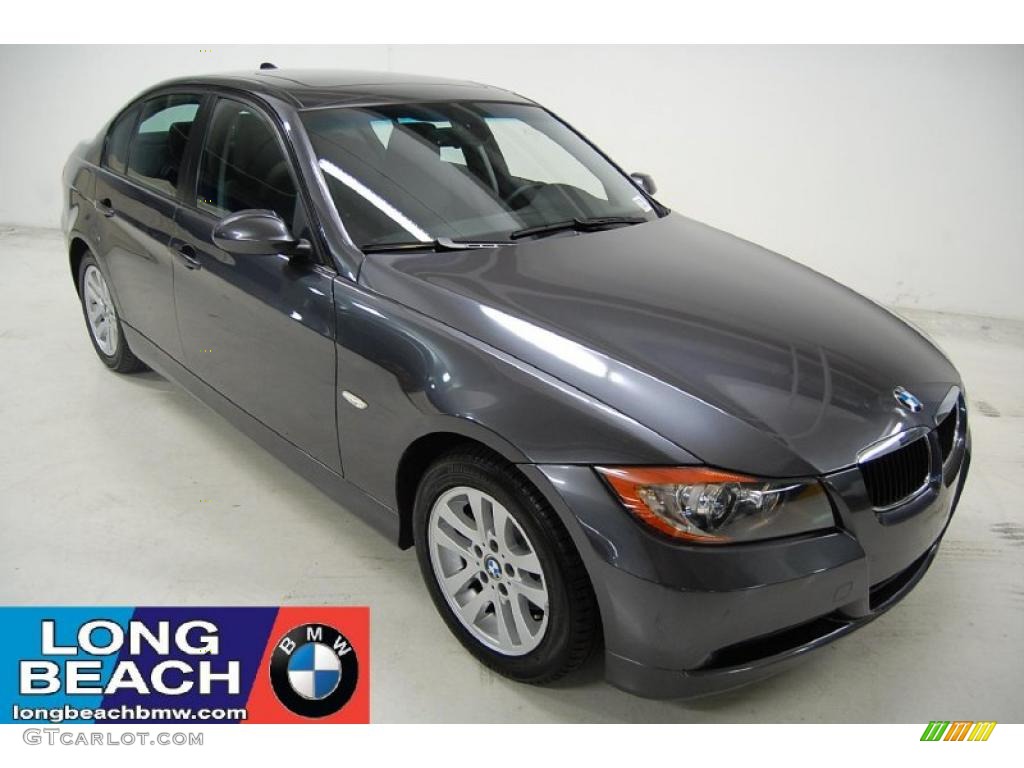 2007 3 Series 328i Sedan - Sparkling Graphite Metallic / Black photo #1
