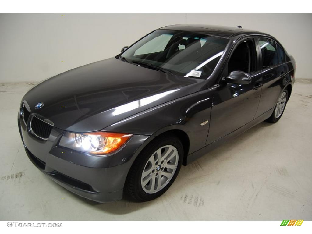 2007 3 Series 328i Sedan - Sparkling Graphite Metallic / Black photo #10