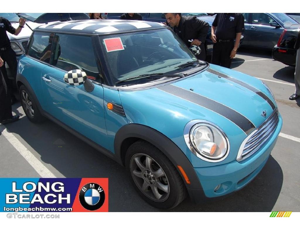 2007 Cooper Hardtop - Oxygen Blue / Carbon Black/Black photo #1