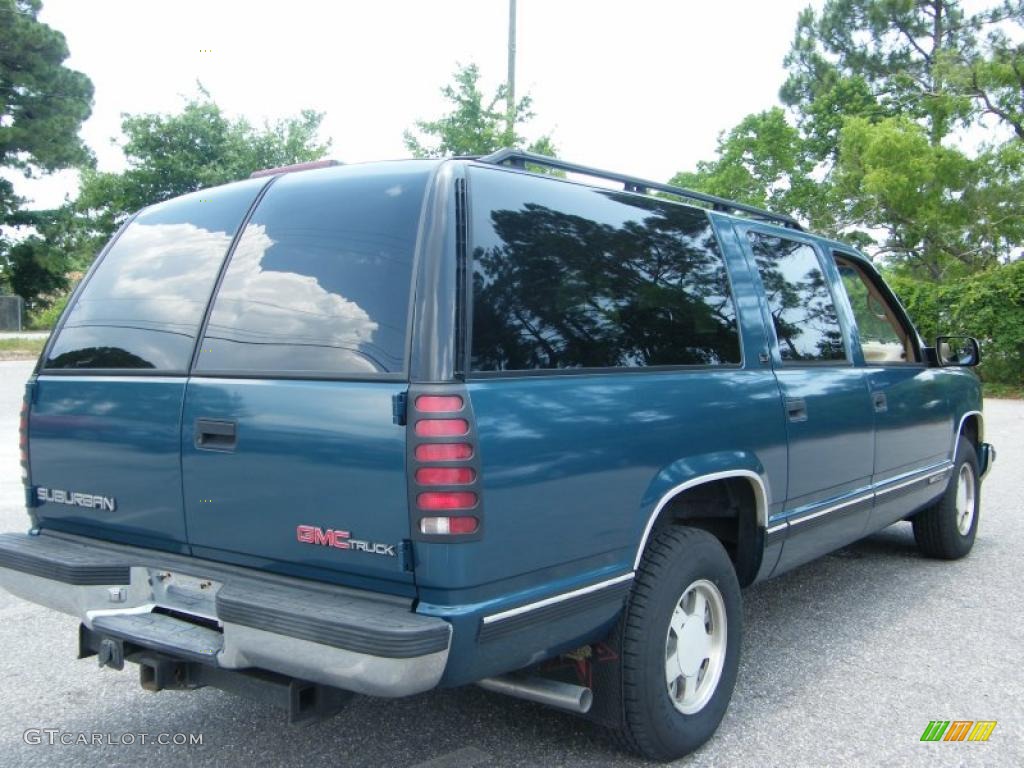 1995 Suburban C1500 - Medium Dark Teal Metallic / Tan photo #5