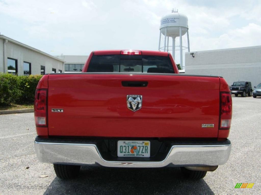2010 Ram 1500 SLT Quad Cab - Inferno Red Crystal Pearl / Dark Slate/Medium Graystone photo #4